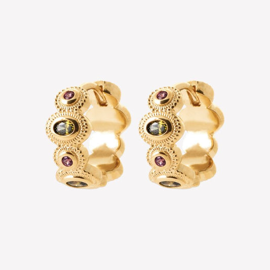 Smeraldo Kreolen Ohrringe gold