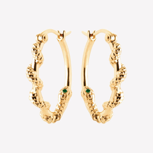 Smeraldo Kreolen Ohrringe gold