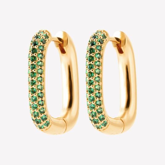 Smeraldo Kreolen Ohrringe gold