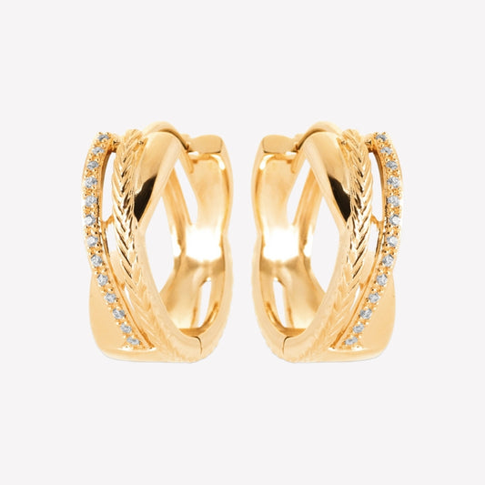 Smeraldo Kreolen Ohrringe gold