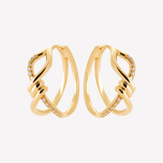 Smeraldo Kreolen Ohrringe gold