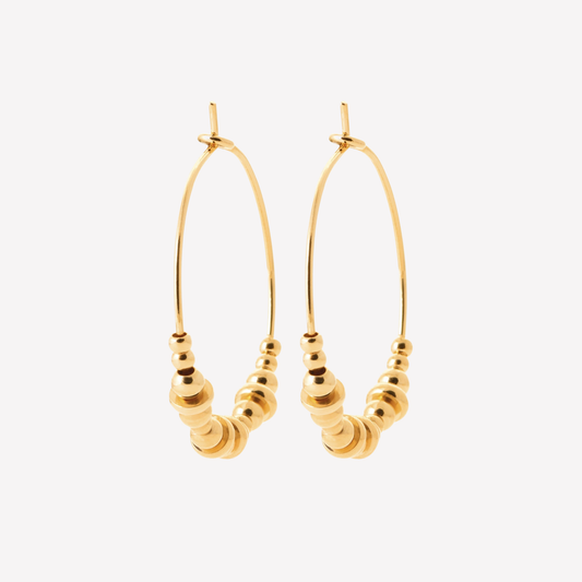 Smeraldo Kreolen Ohrringe gold