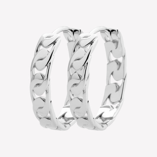 Smeraldo Kreolen Ohrringe silber