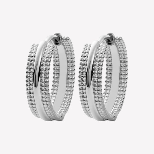 Smeraldo Kreolen Ohrringe silber