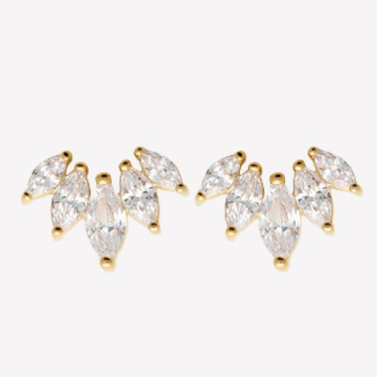 Smeraldo Ohrstecker Ohrringe gold, weiß