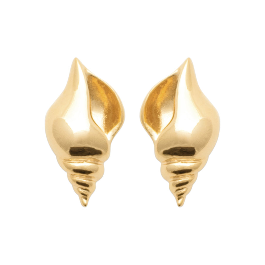 Smeraldo Ohrstecker Ohrringe Ohrstecker Kaimana (schneckenförmige Muschel) gold
