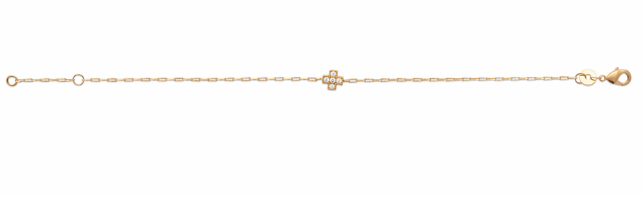 Smeraldo Armbänder Armkette Croce gold