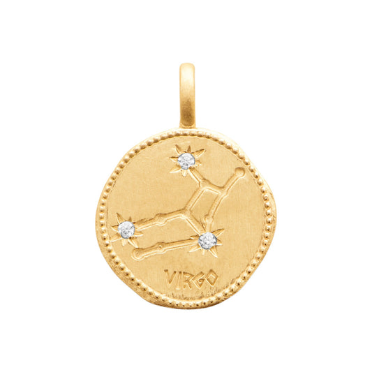 Smeraldo Kette Kette Sternzeichen mit Zirkoniasteinen Jungfrau gold