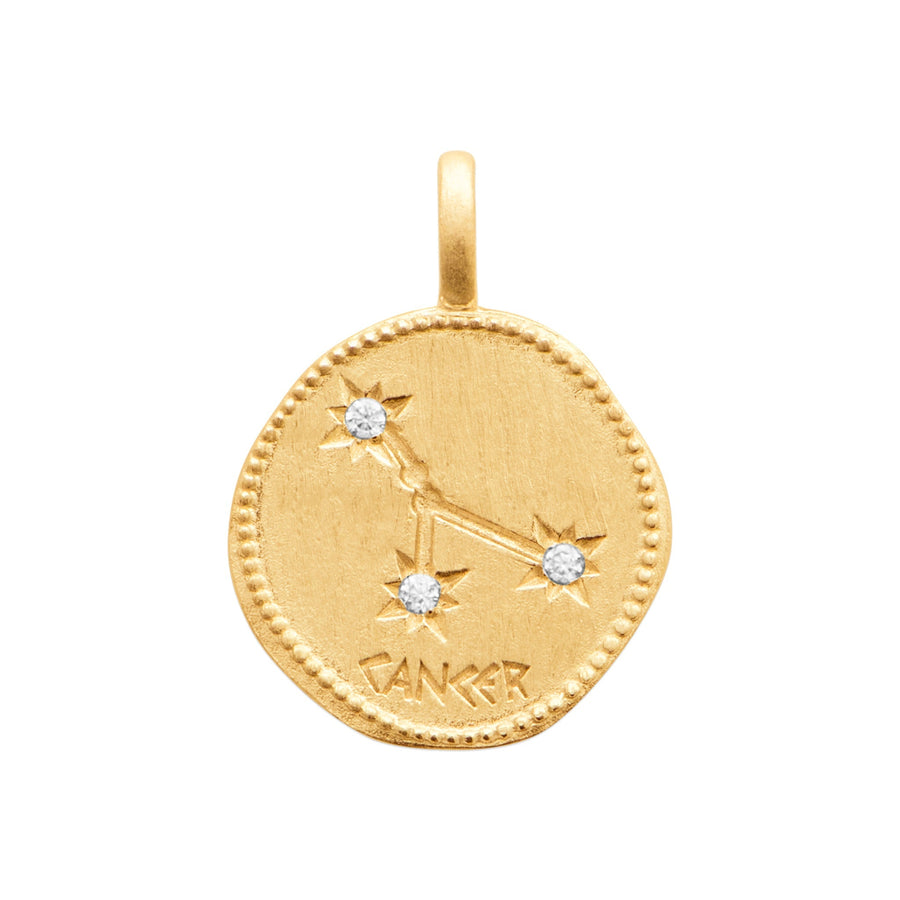 Smeraldo Kette Kette Sternzeichen mit Zirkoniasteinen Krebs gold