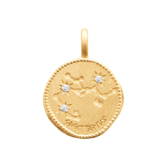 Smeraldo Kette Kette Sternzeichen mit Zirkoniasteinen Schütze gold
