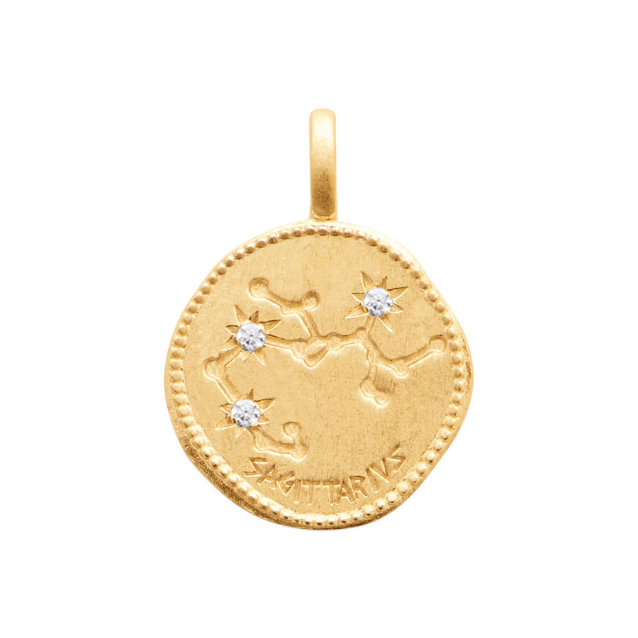 Smeraldo Kette Kette Sternzeichen mit Zirkoniasteinen Schütze gold
