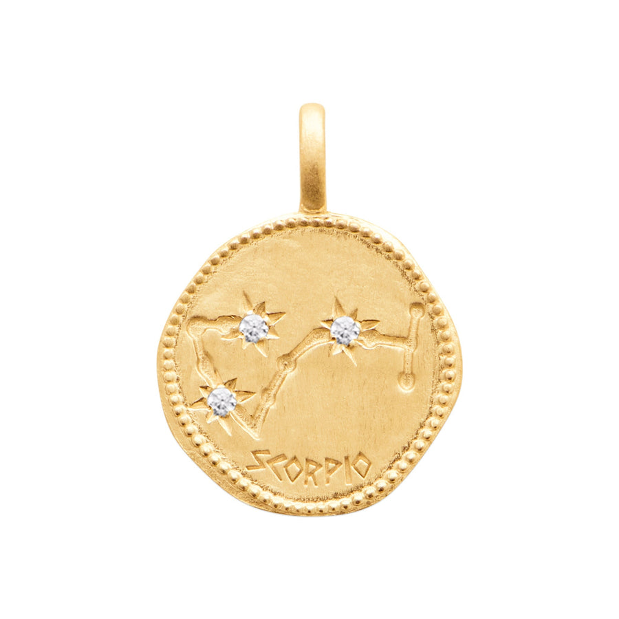 Smeraldo Kette Kette Sternzeichen mit Zirkoniasteinen Skorpion gold