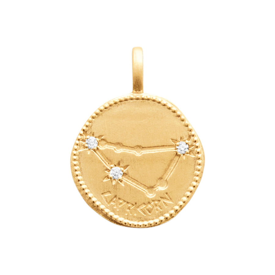 Smeraldo Kette Kette Sternzeichen mit Zirkoniasteinen Steinbock gold