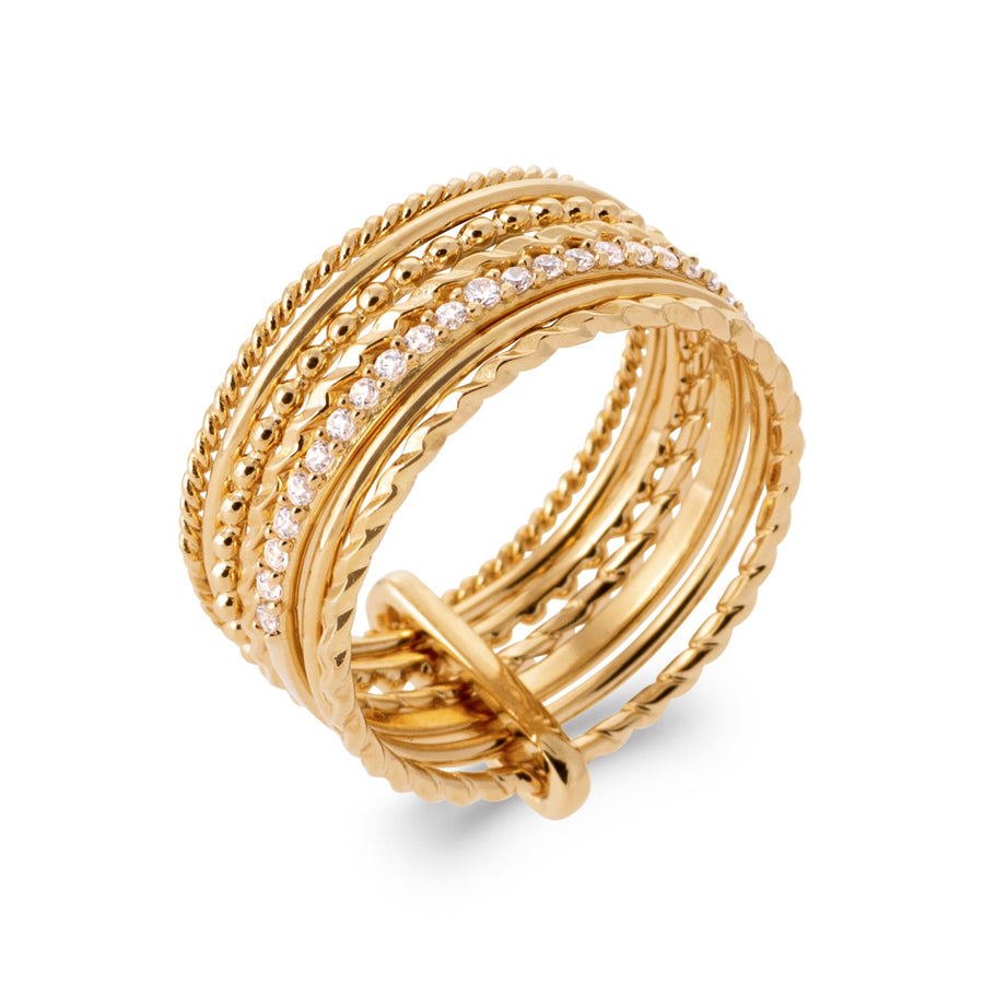 Smeraldo Ringe Ring Cremona gold